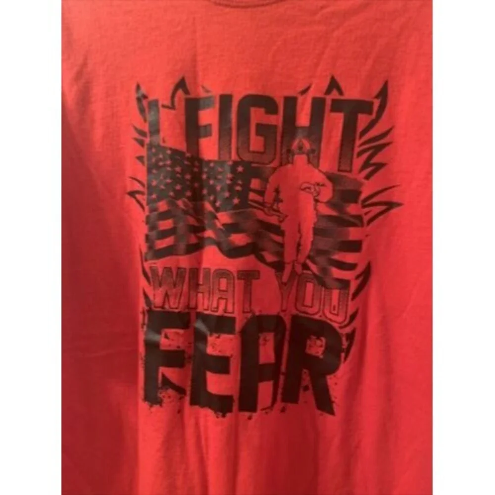 Gildan Mens Adult Red T-Shirt U.S. Patriotic Military Theme Size XL - Picture 5 of 13